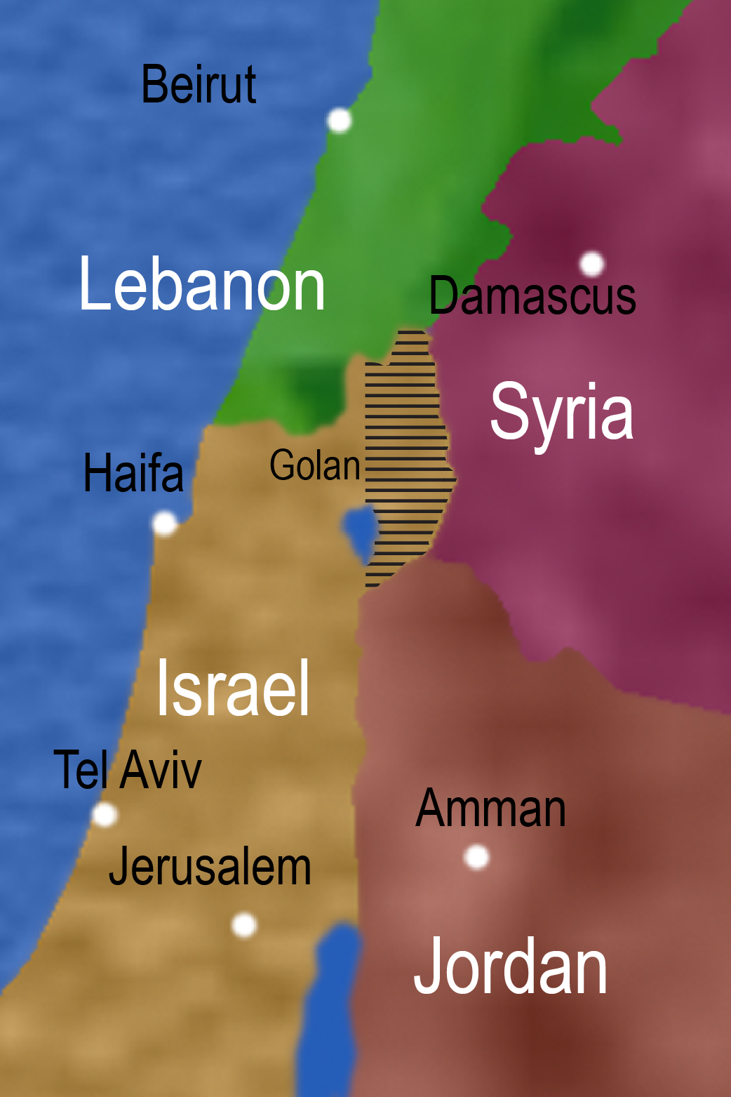 ливан на карте мира