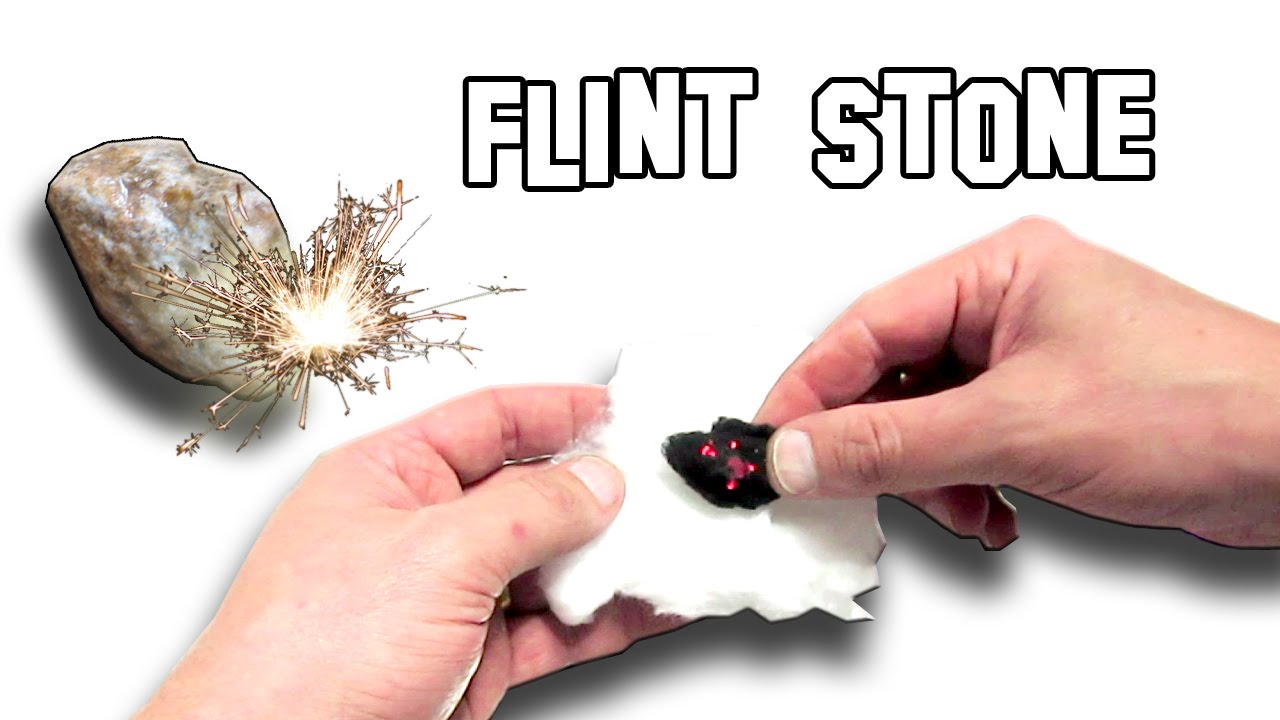 I make me fire. Flint Rock. Flint Fire. Make a Fire with Flint. Flint Muck.